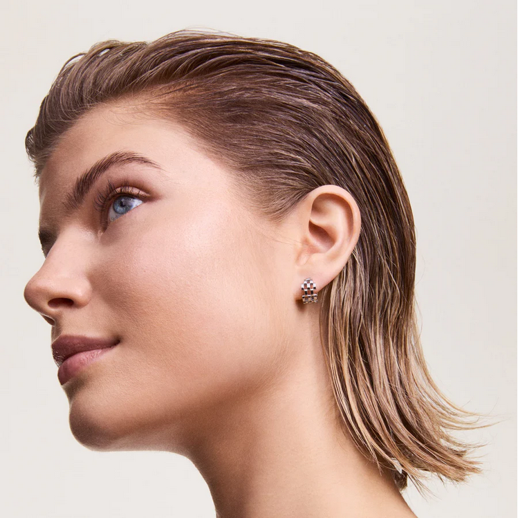 Daniel Wellington Steel Perfect Pair Link 5 Row Earrings