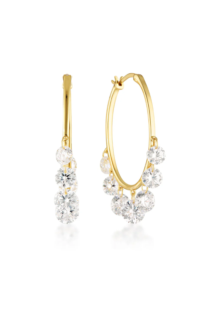 Georgini Gold Plated Mirage Edith Hoop Earrings