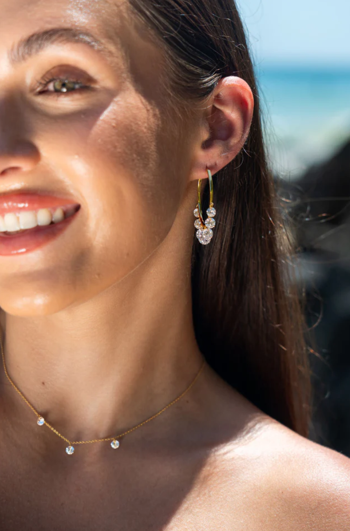 Georgini Gold Plated Mirage Edith Hoop Earrings