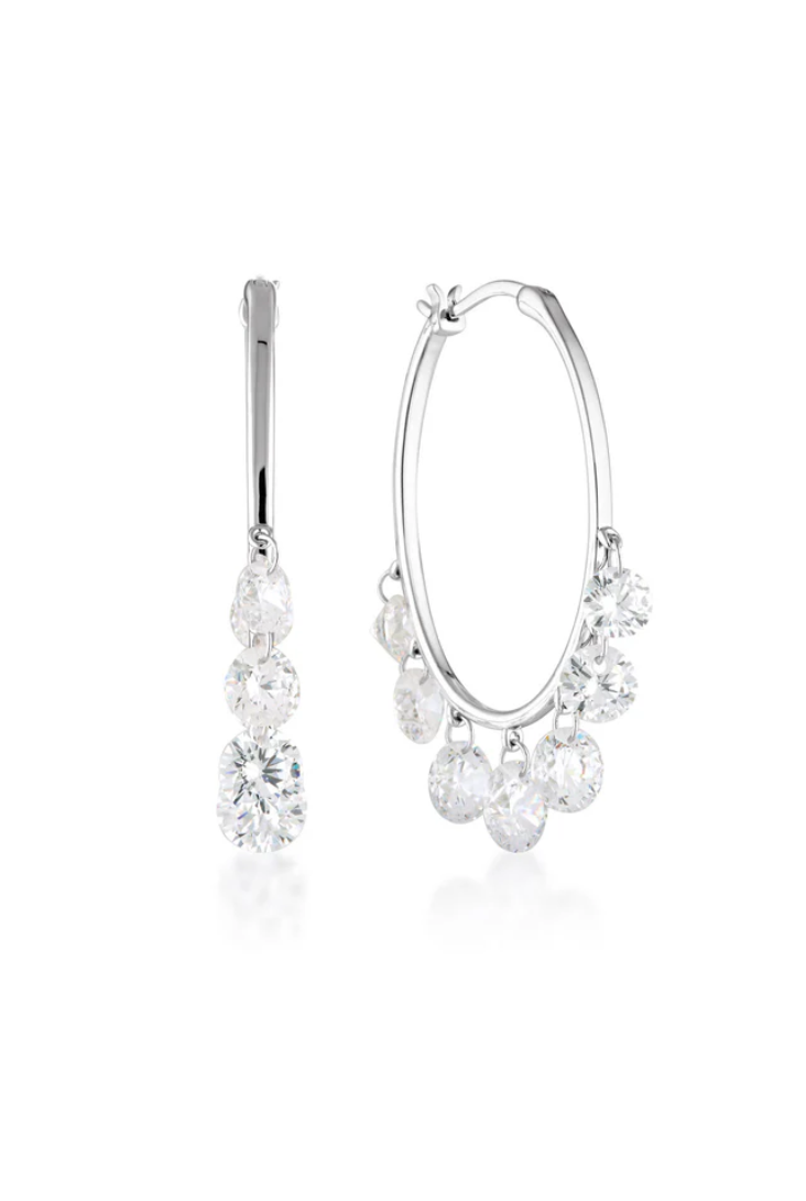 Georgini Sterling Silver Mirage Edith Hoop Earrings