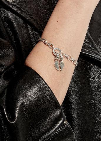 Stolen Girlfriends Club Sterling Silver Two Part Heart Charm Set