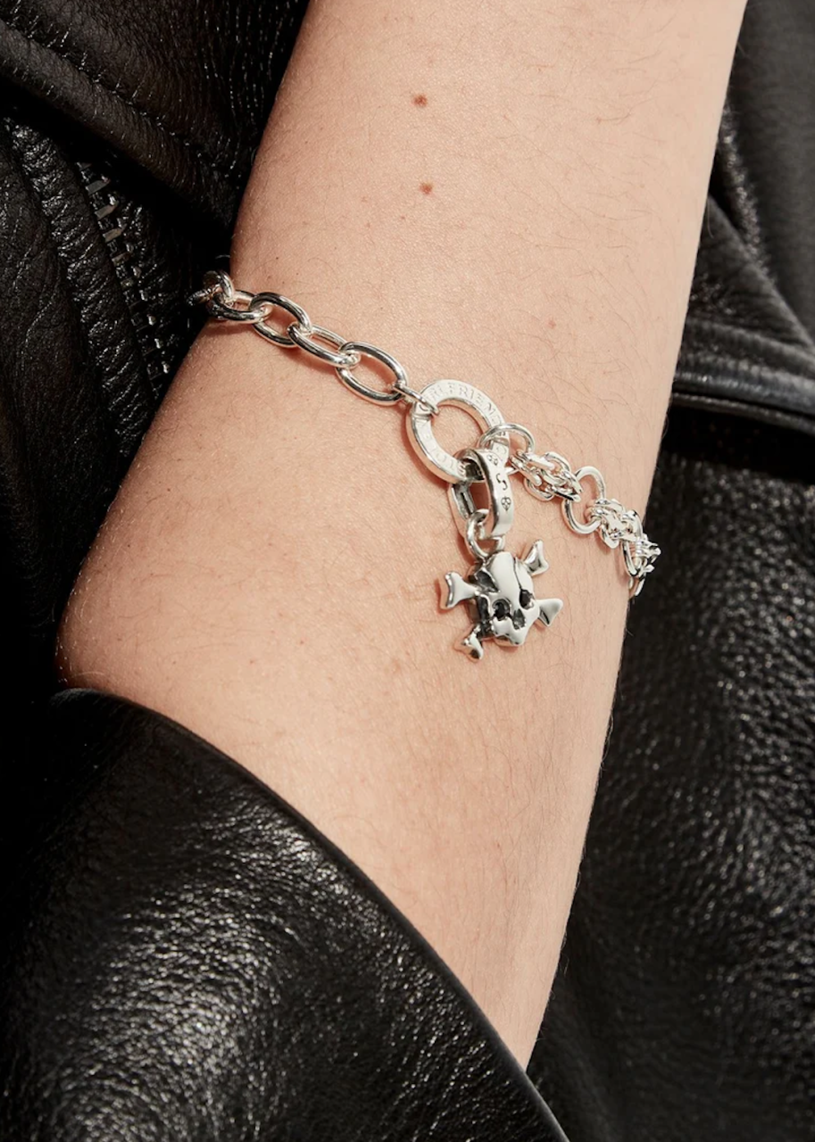 Stolen Girlfriends Club Sterling Silver Jolly Roger Charm