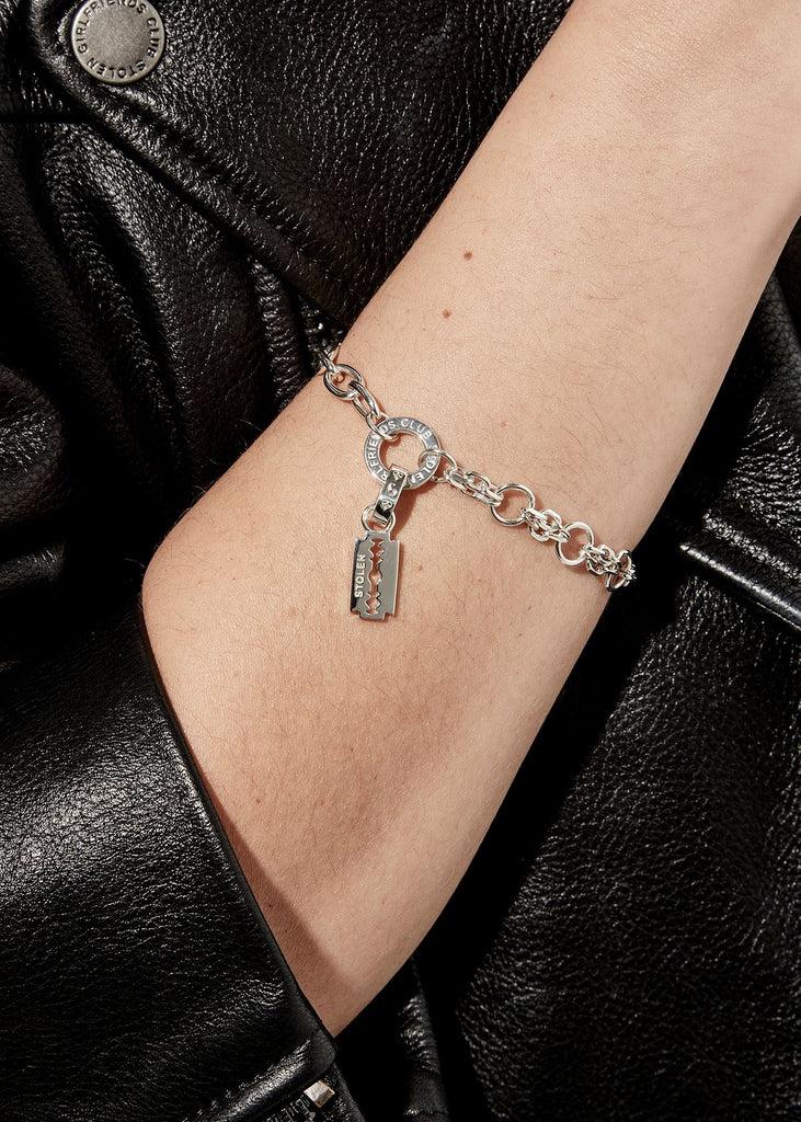 Stolen Girlfriends Club Sterling Silver Razor Blade Charm