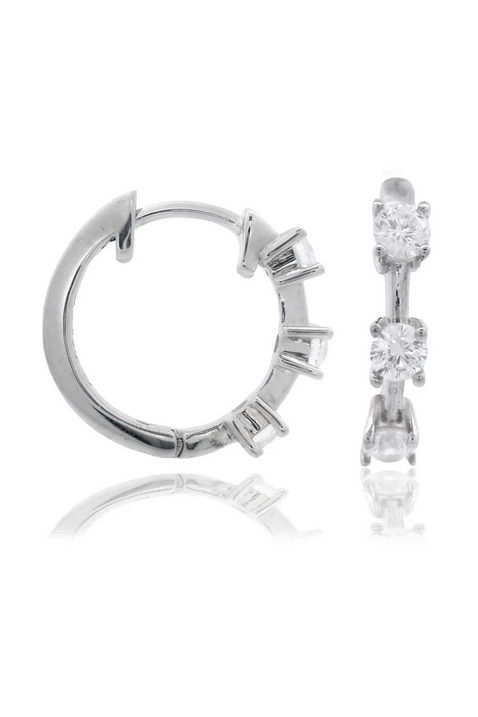 Georgini Sterling Silver Chic Noel Trilogy Hoop Earrings