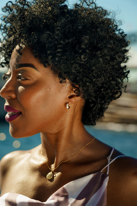 Georgini Gold Plated Opal Glow White Created Opal Hoop Earrings