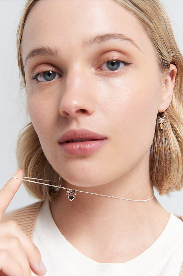 Karen Walker Sterling Silver Mini Superlove Necklace