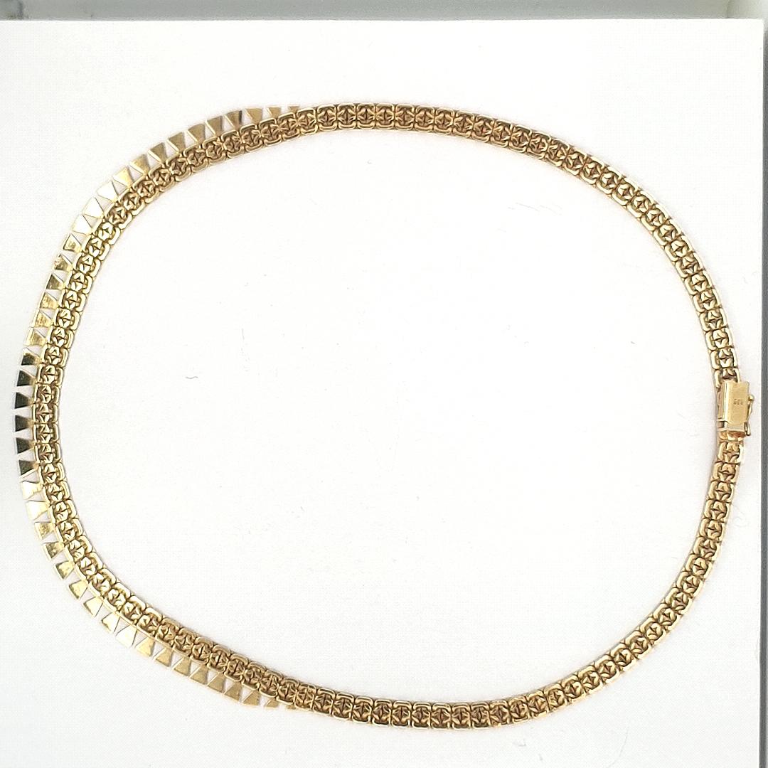 Estate 14ct Yellow Gold Fancy Link Necklace