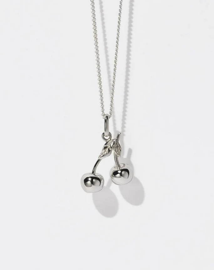 Meadowlark Sterling Silver Cherry Charm Necklace