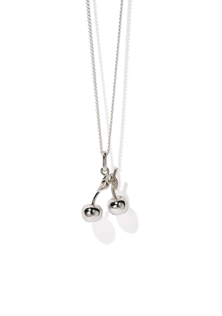 Meadowlark Sterling Silver Cherry Charm Necklace