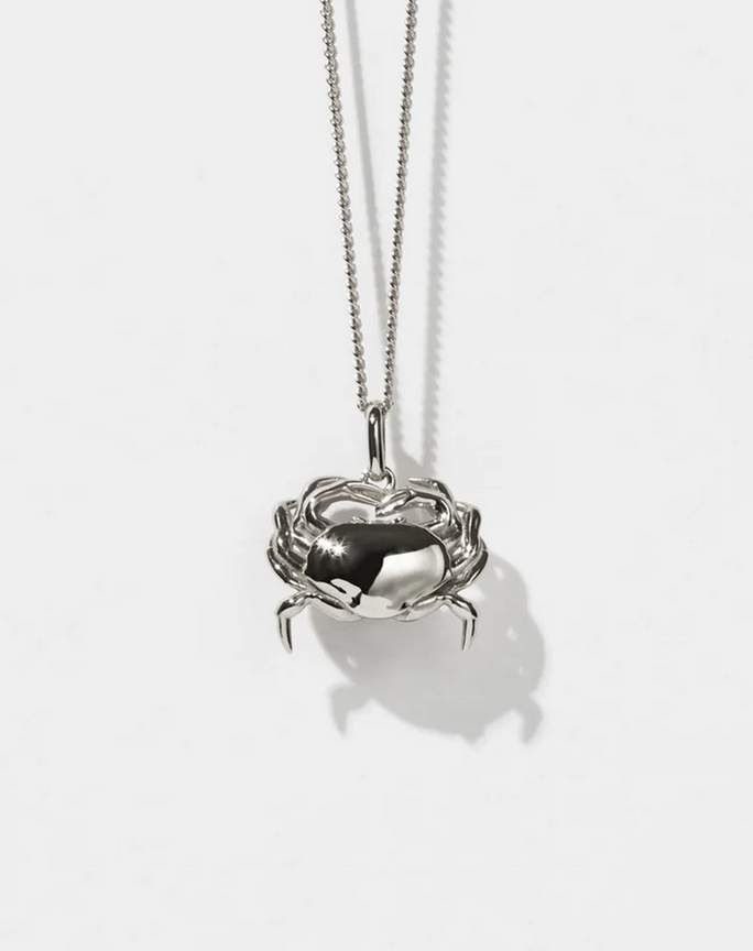 Meadowlark Sterling Silver Crab Charm Necklace