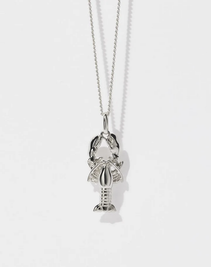 Meadowlark Sterling Silver Lobster Charm Necklace