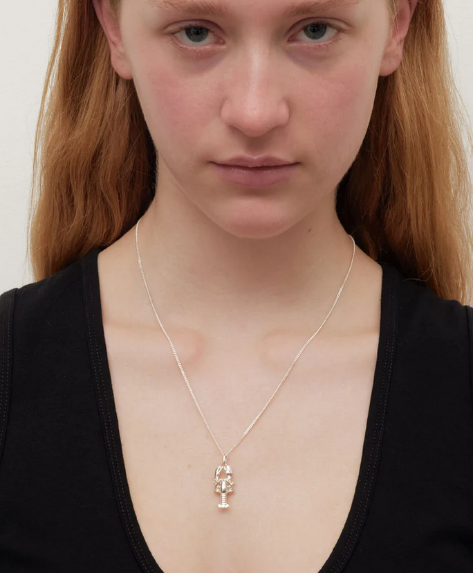 Meadowlark Sterling Silver Lobster Charm Necklace