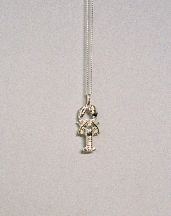 Meadowlark Sterling Silver Lobster Charm Necklace