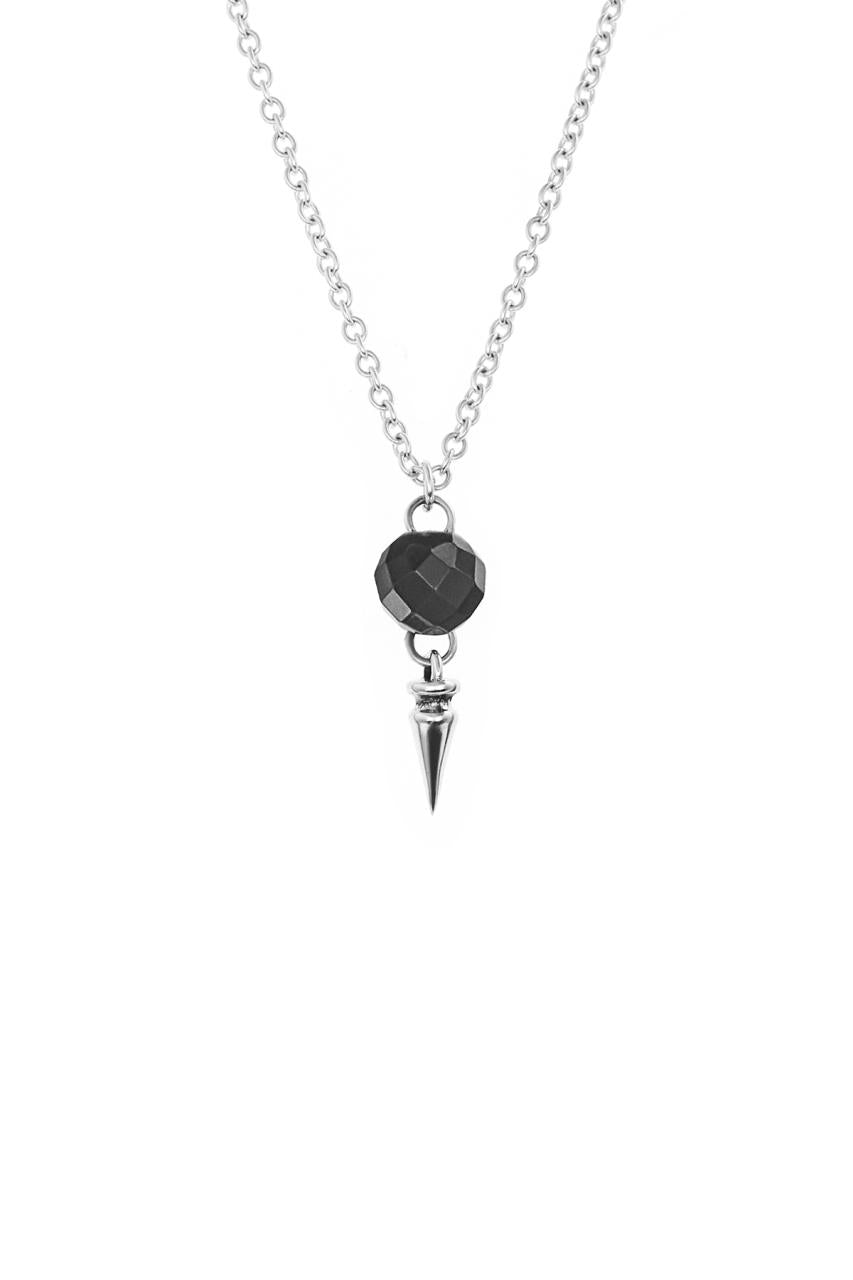 Stolen Girlfriends Club Sterling Silver/Onyx Punk Orb Necklace