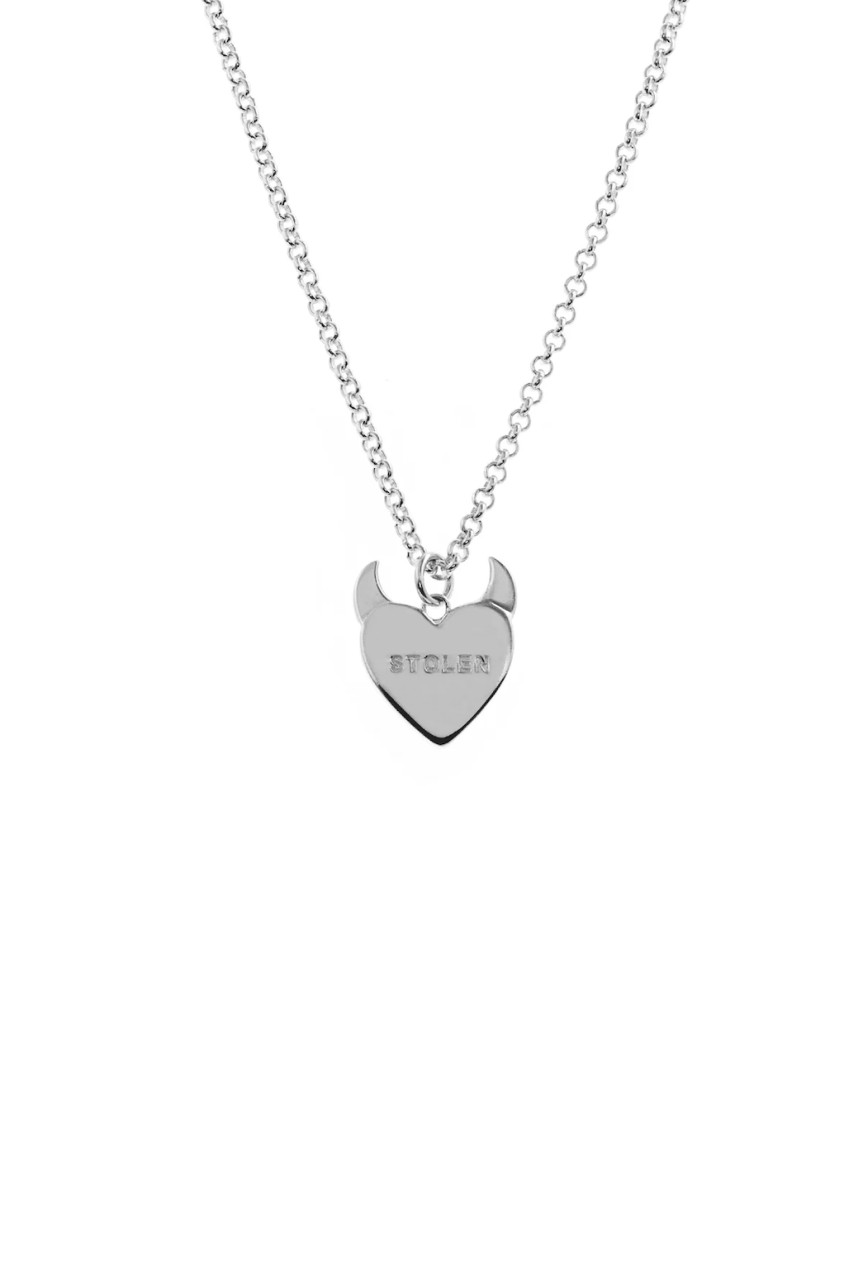 Stolen Girlfriends Club Sterling Silver Sinister Heart Necklace
