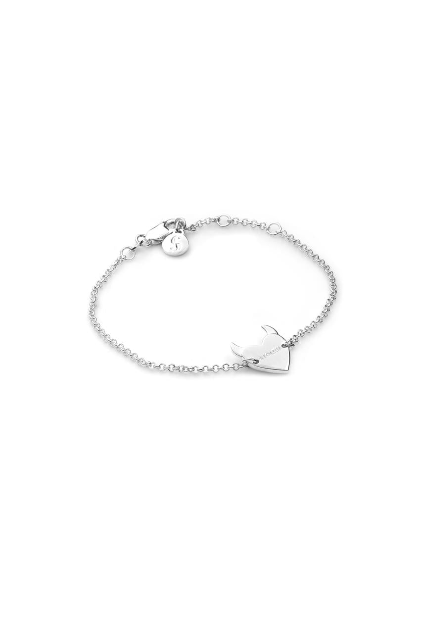Stolen Girlfriends Club Sterling Silver Sinister Heart Bracelet