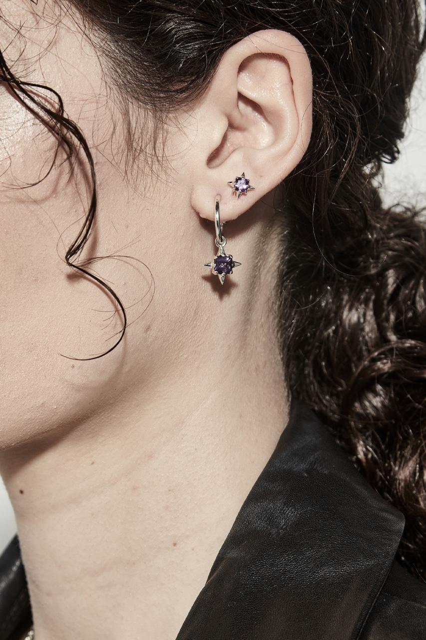 Stolen Girlfriends Club Sterling Silver Punk Rose Sleeper Earrings