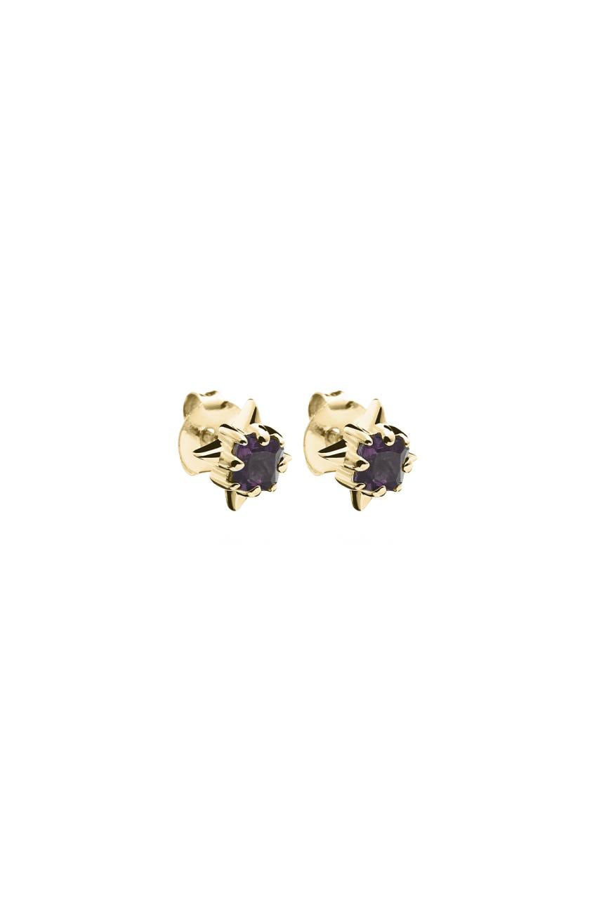 Stolen Girlfriends Club Sterling Silver/18k Gold Plated Punk Rose Stud Earrings