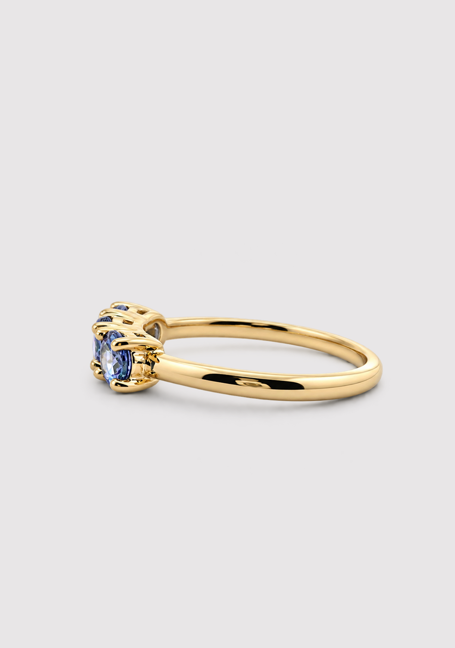 Tanzanite & Diamond 9ct Yellow Gold Ring