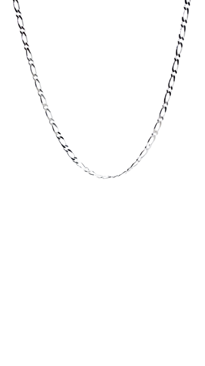 Sterling Silver Diamond Cut Figaro Chain
