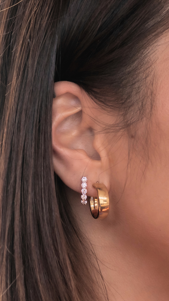 Laboratory Grown Diamond Hoop Earrings in 9ct White Gold