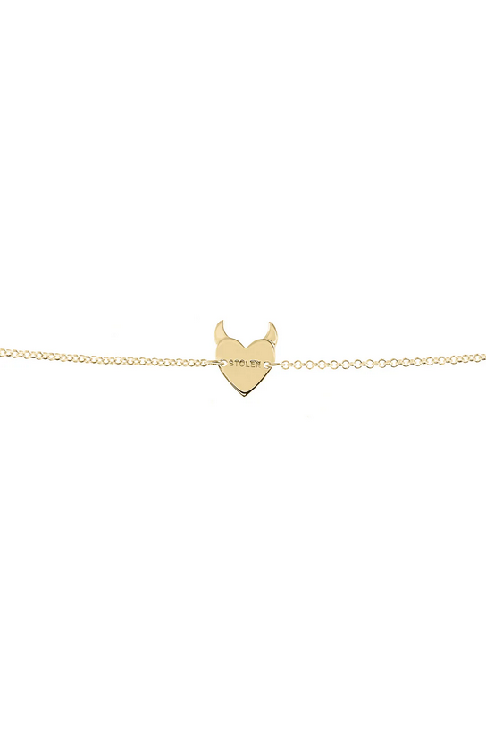 Stolen Girlfriends Club 18ct Gold Plated Sinister Heart Bracelet