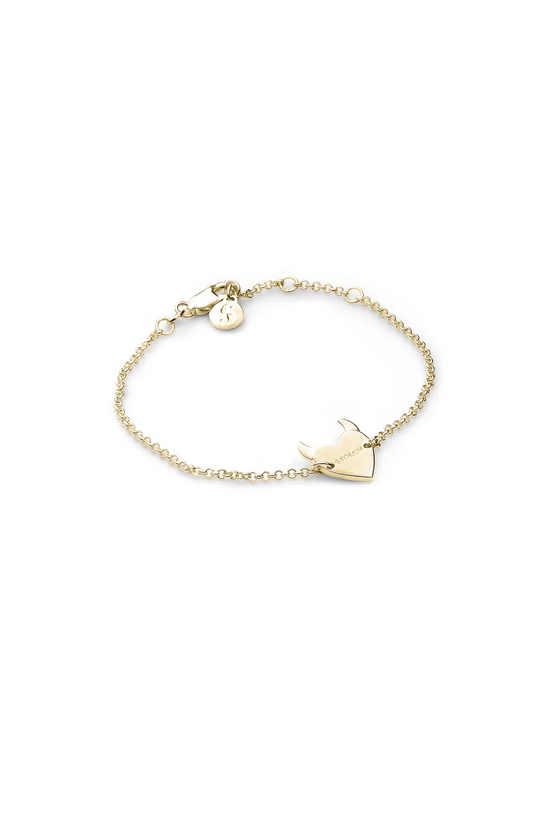 Stolen Girlfriends Club 18ct Gold Plated Sinister Heart Bracelet