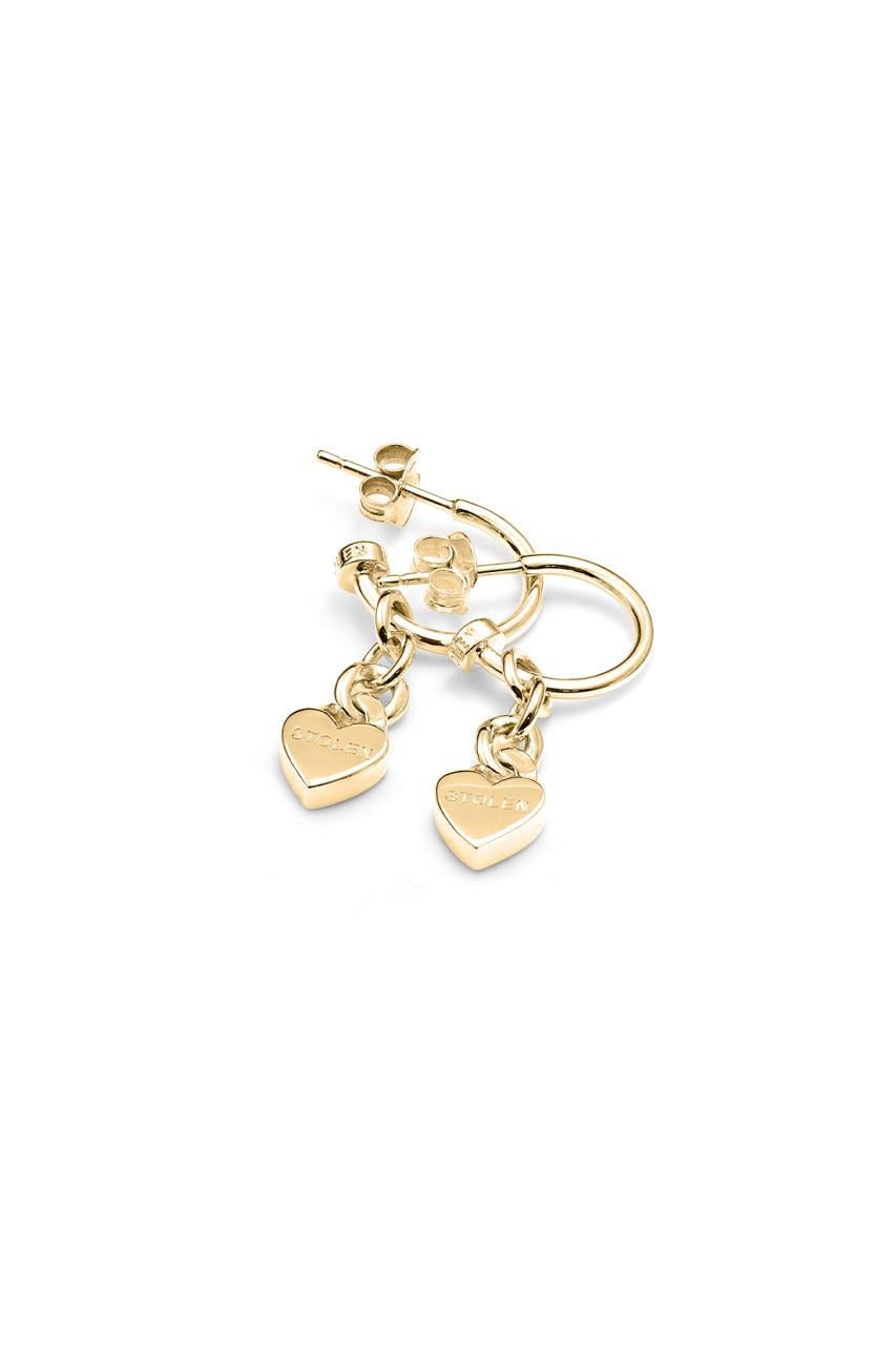 Stolen Girlfriends Club 18ct Gold Plated Love Chain Anchor Earrings