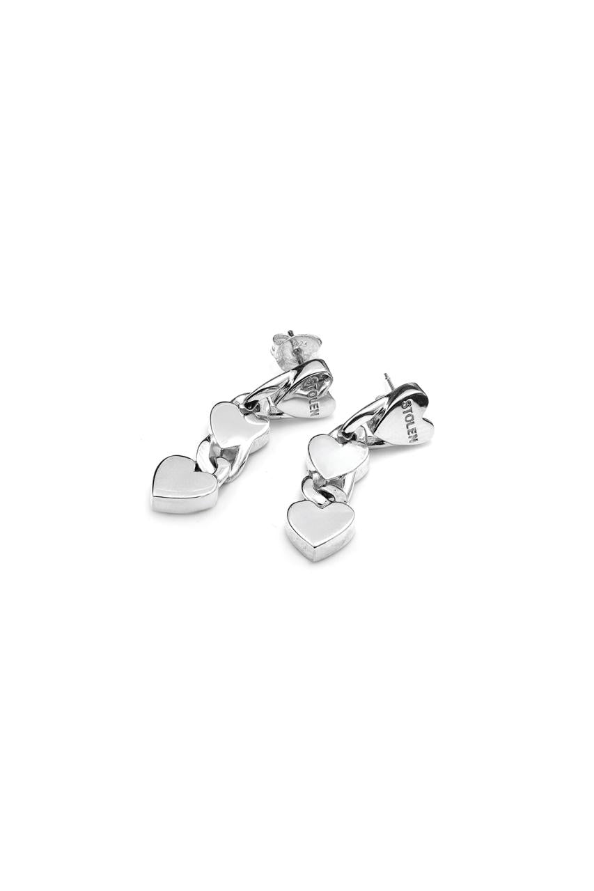 Stolen Girlfriends Club Sterling Silver Love Chain Drop Earrings