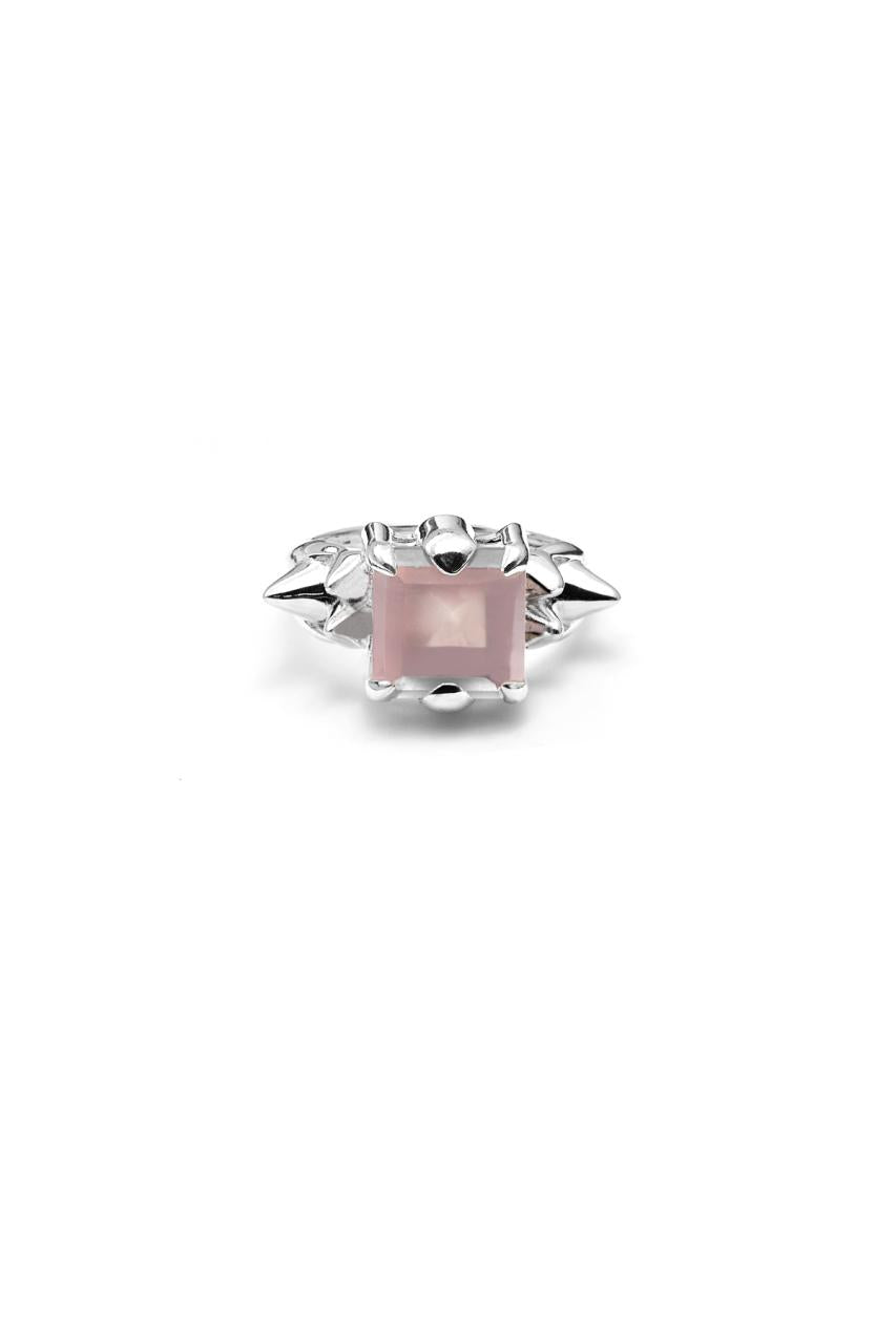 Stolen Girlfriends Club Sterling Silver Punk Rose Pink Topaz Ring