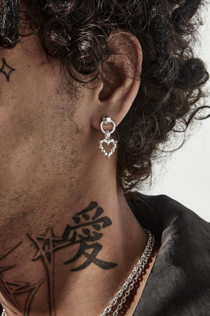 Stolen Girlfriends Club Sterling Silver Punk Jagged Heart Earrings