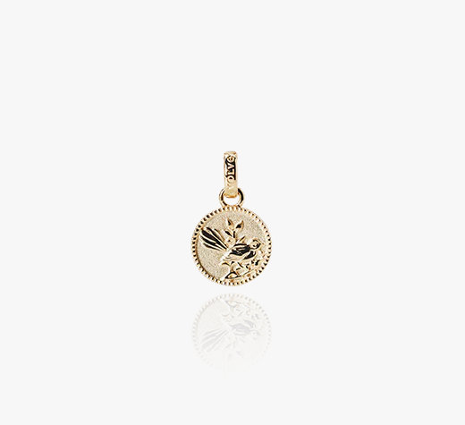 Evolve Gold Plated Fantail Coin Pendant