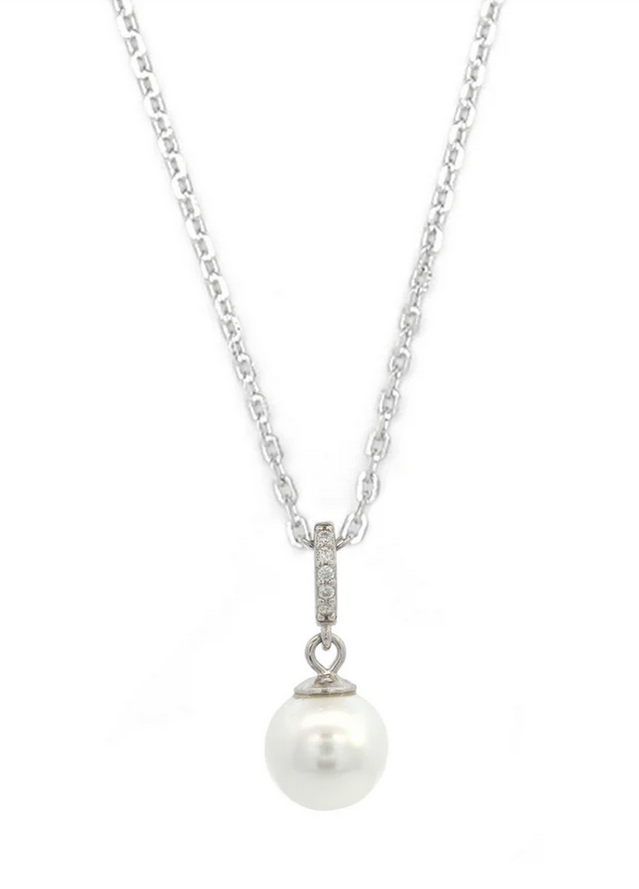 Georgini Gold Plated Adagio Effortless Glow Pearl Pendant Necklace