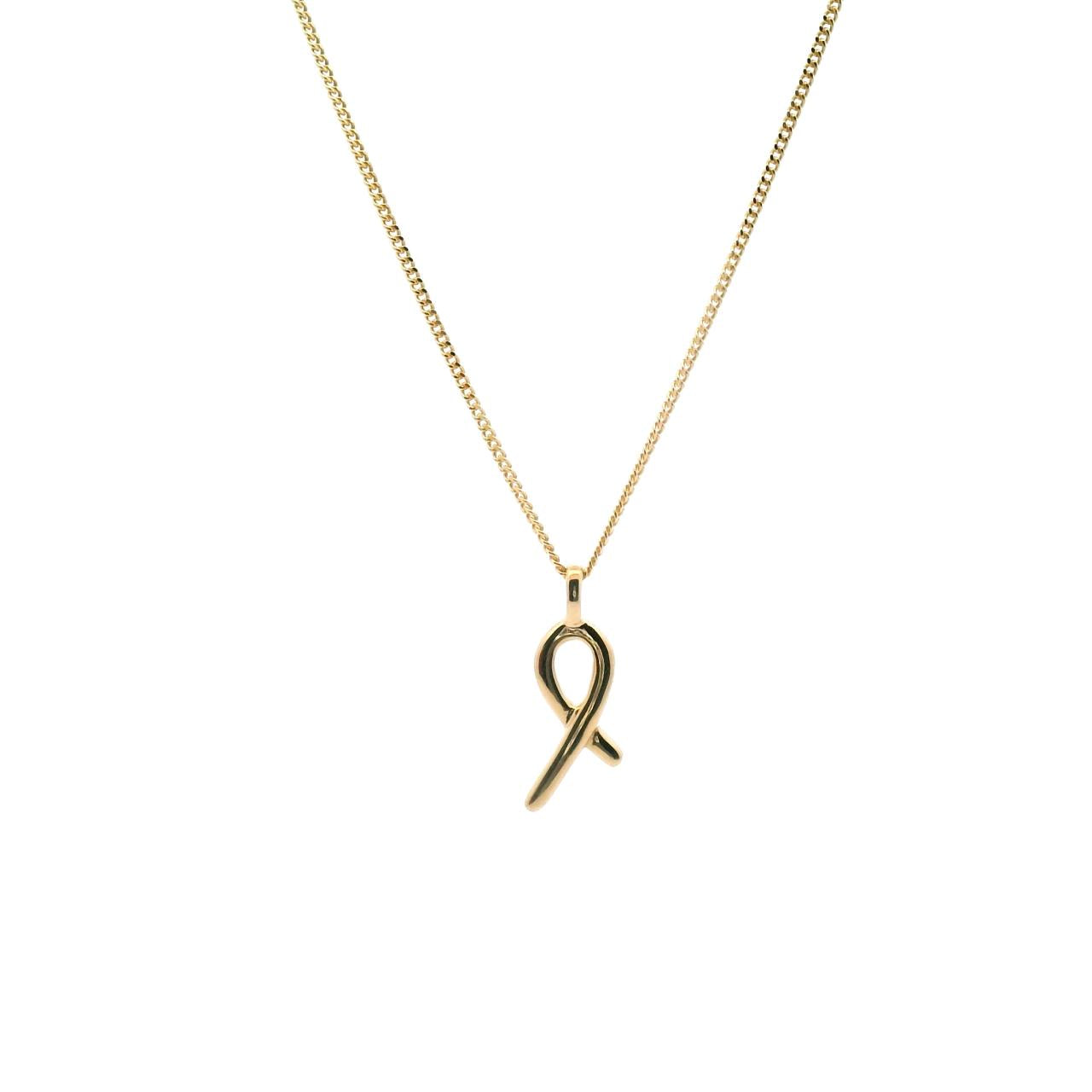 9ct Yellow Gold Ribbon Pendant
