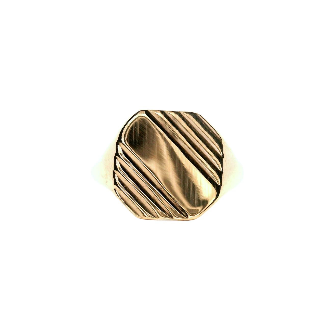 Estate 9ct Rose Gold Rectangle Signet Ring