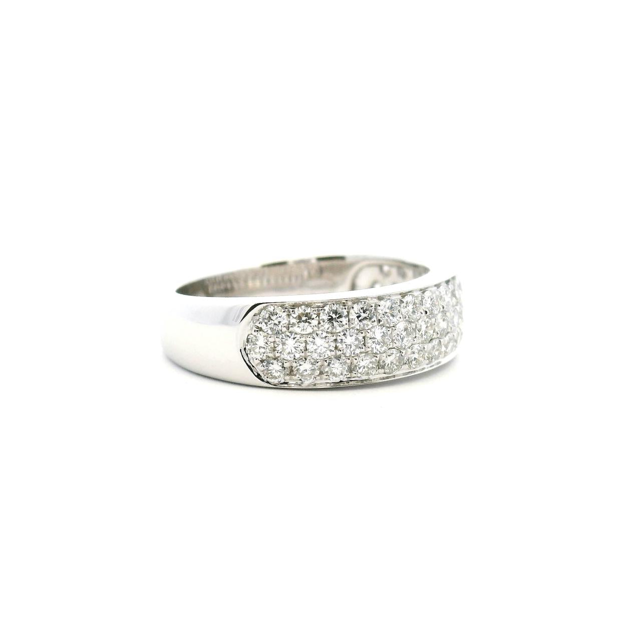 18ct White Gold Pavé Diamond Ring
