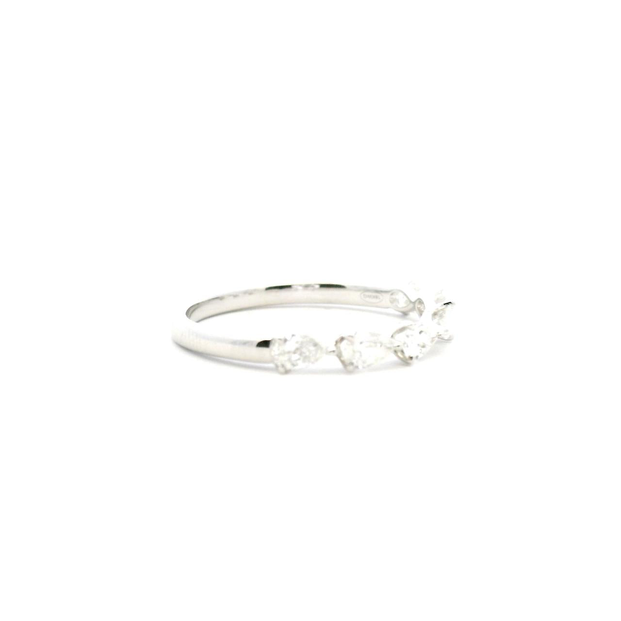 18ct White Gold Six Stone Pear Cut Diamond Ring