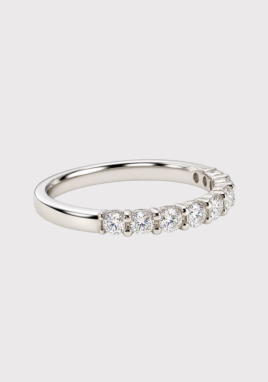 18ct White Gold Diamond Band Ring