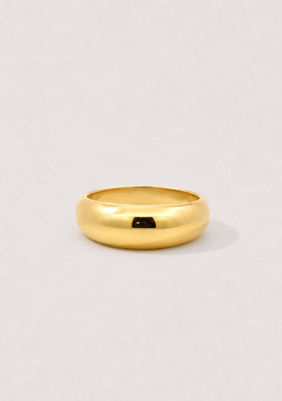 9ct Yellow Gold 6mm Dome Ring Ring