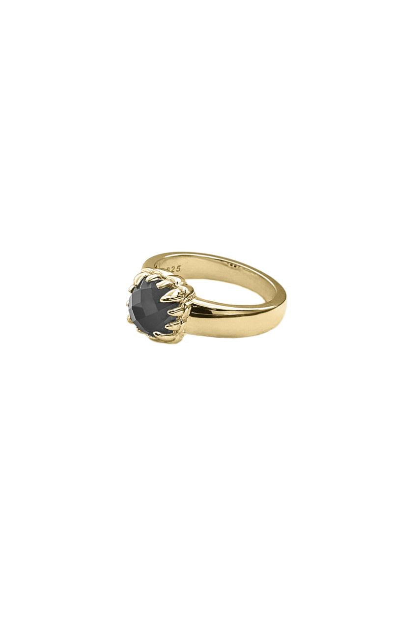Stolen Girlfriends Club 18ct Gold Plated Mood Crystal Baby Claw Ring
