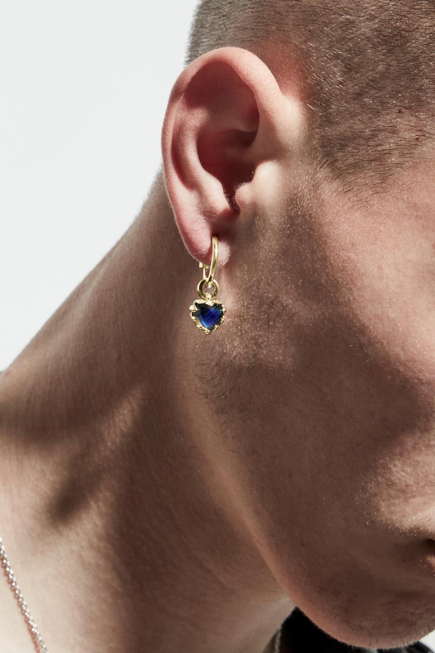 Stolen Girlfriends Club 18ct Gold Plated Mood Crystal Love Anchor Earrings