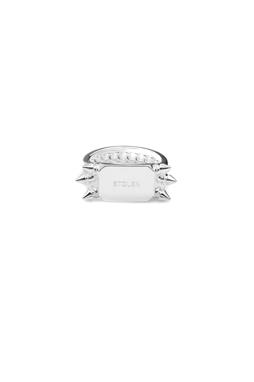 Stolen Girlfriends Club Sterling Silver Precious Punk Block Ring