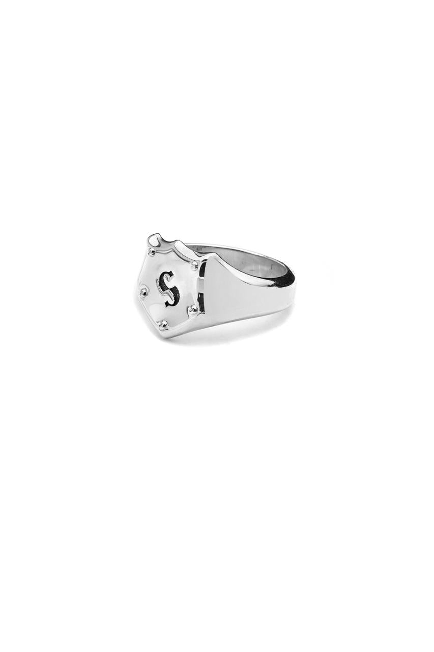 Stolen Girlfriends Club Sterling Silver Shield Signet Ring