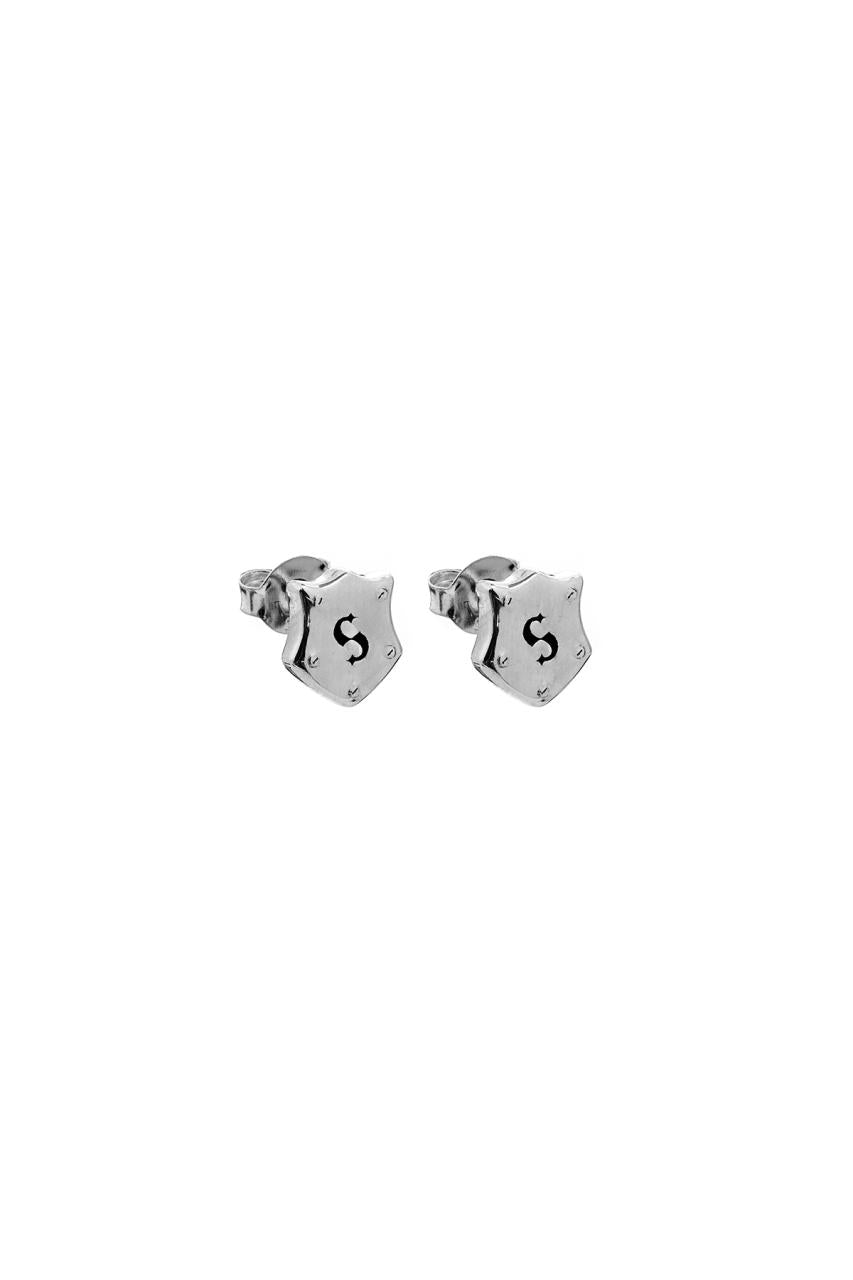 Stolen Girlfriends Club Sterling Silver Shield Stud Earrings