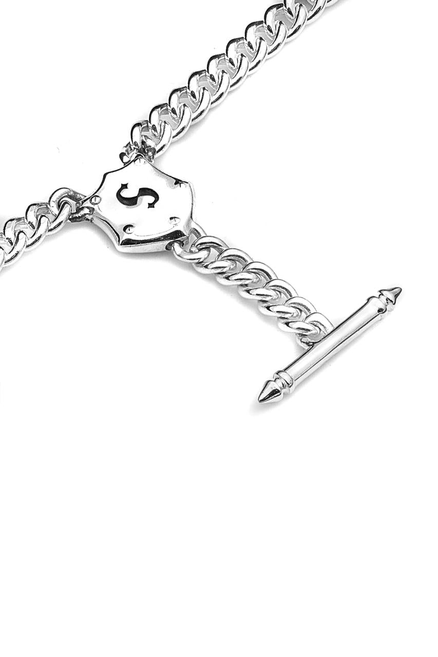 Stolen Girlfriends Club Sterling Silver Shield Fob Necklace