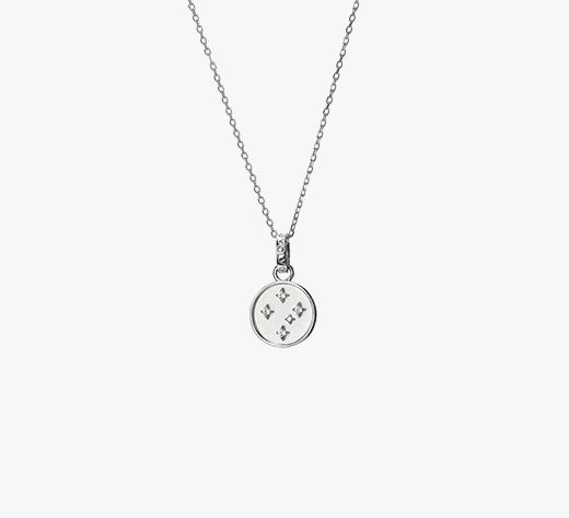 Evolve Sterling Silver White Topaz Southern Cross Necklace