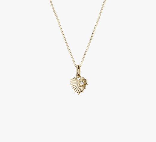 Evolve Gold Plated Radiant White Topaz Heart Necklace