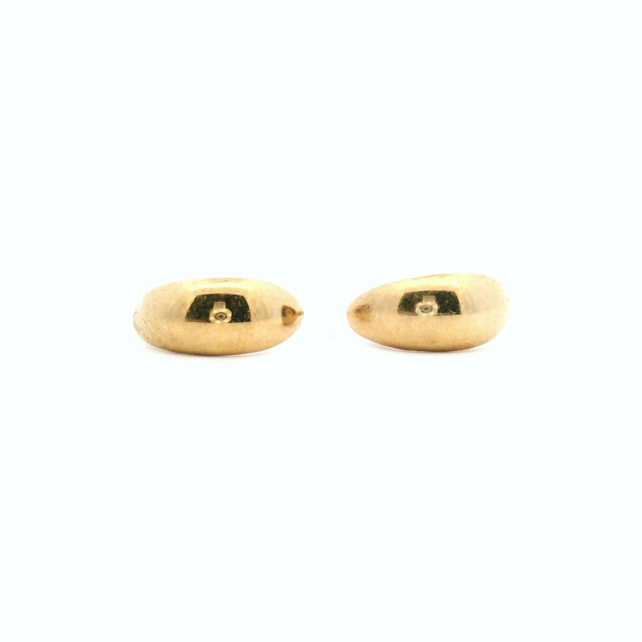 Estate 9ct Yellow Gold Curved Stud Earrings