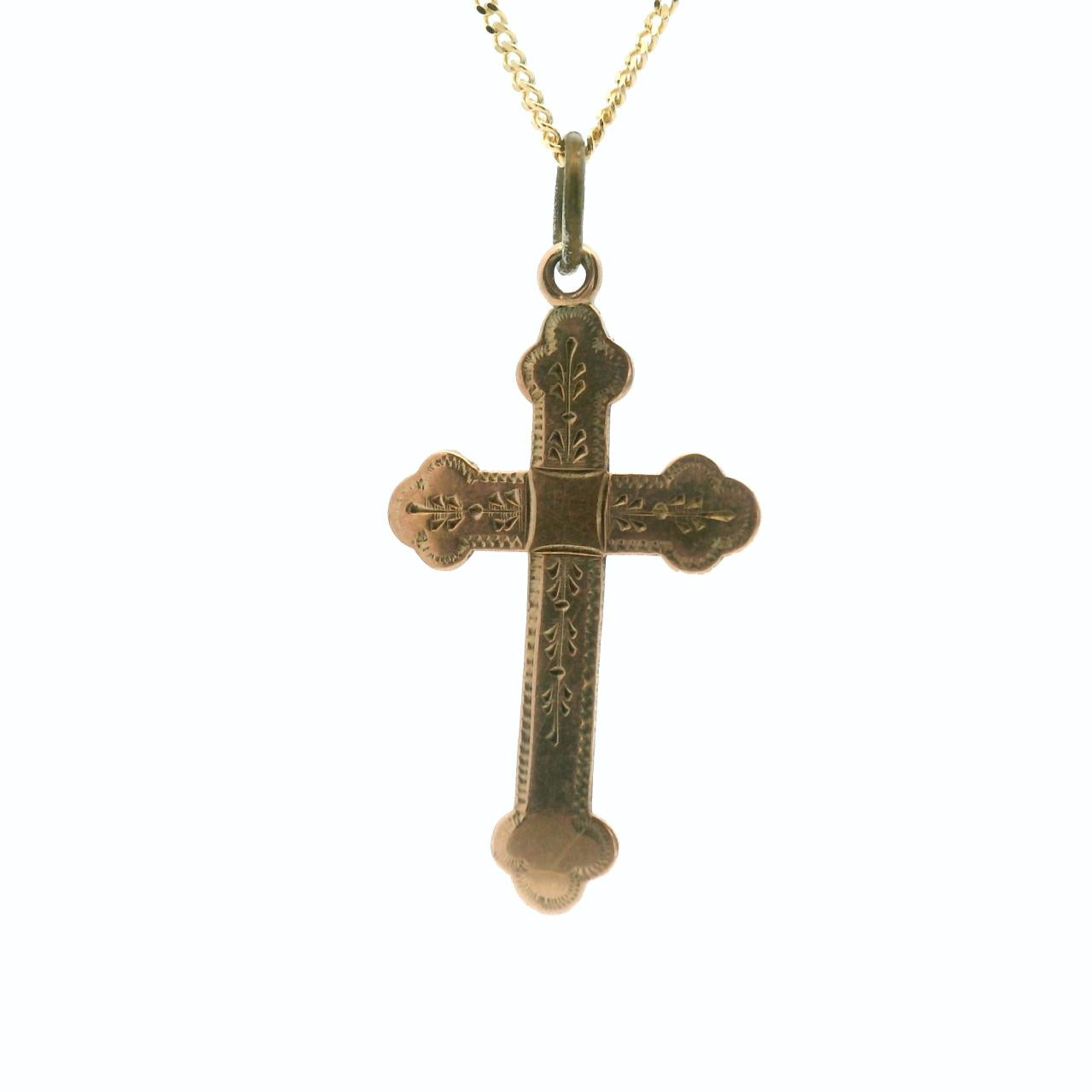 Estate 9ct Yellow Gold Cross Pendant