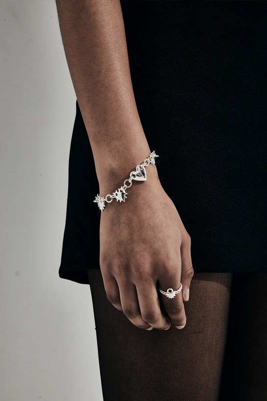 Stolen Girlfriends Club Sterling Silver Love Locket Eternity Bracelet